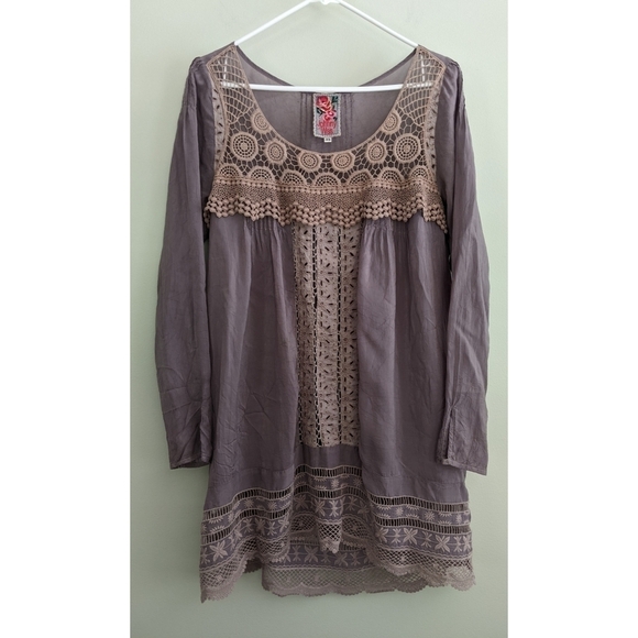 Johnny Was Embroidered Cupra Rayon Dress XS - Picture 1 of 6